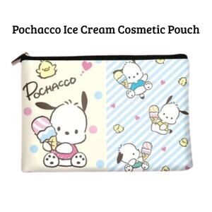 Pochacco Ice Cream Cosmetic Pouch | Sanrio Makeup Bag | NWT